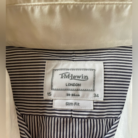 Black and White T.M. Lewin Dress Shirt - Picture 3 of 4